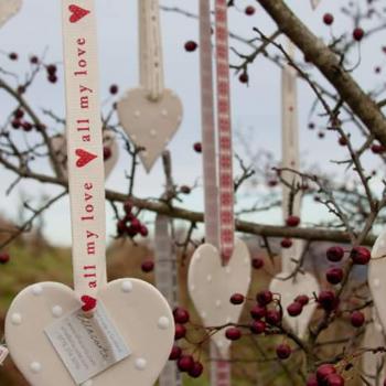 Christmas Heart Charms