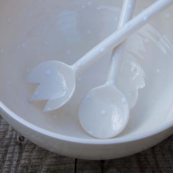 Bowl with ceramic servers